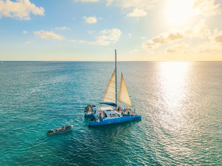 Catamaran Dolphin Sunset Adventure Cruise incl. open bar | Delphi Watersports Aruba